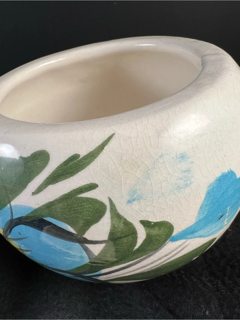 Set Of 3 Handpainted Vintage Pottery Succulent Cactus Flower Pots